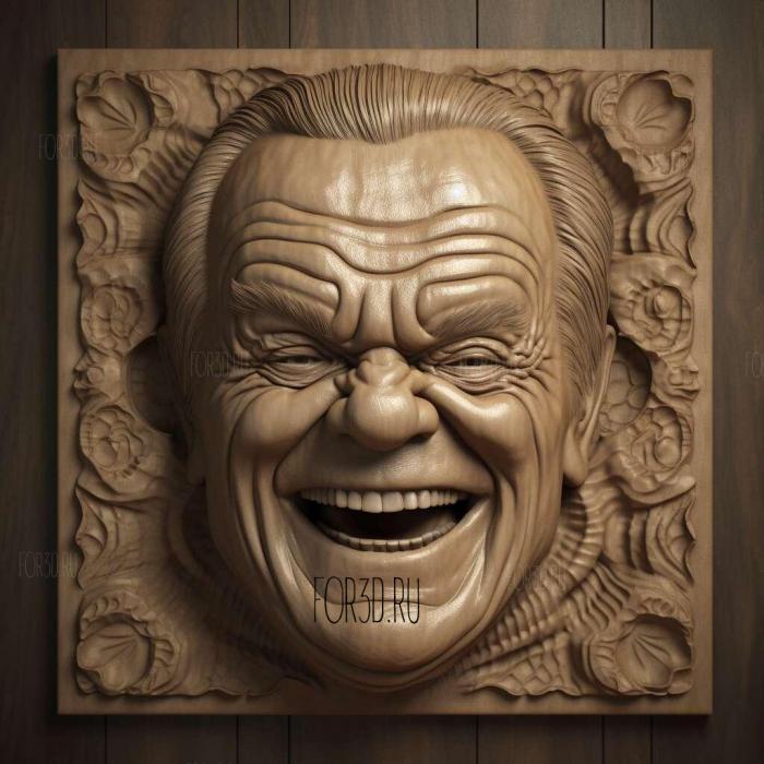 Jack Nicholson 1 stl model for CNC